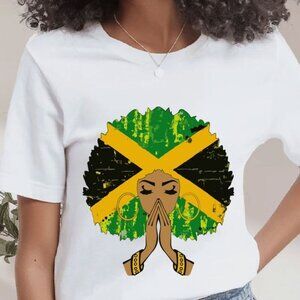 Praying Afro Jamaican Girl Shirt, Juneteenth Shirt, Black Pride Shirt